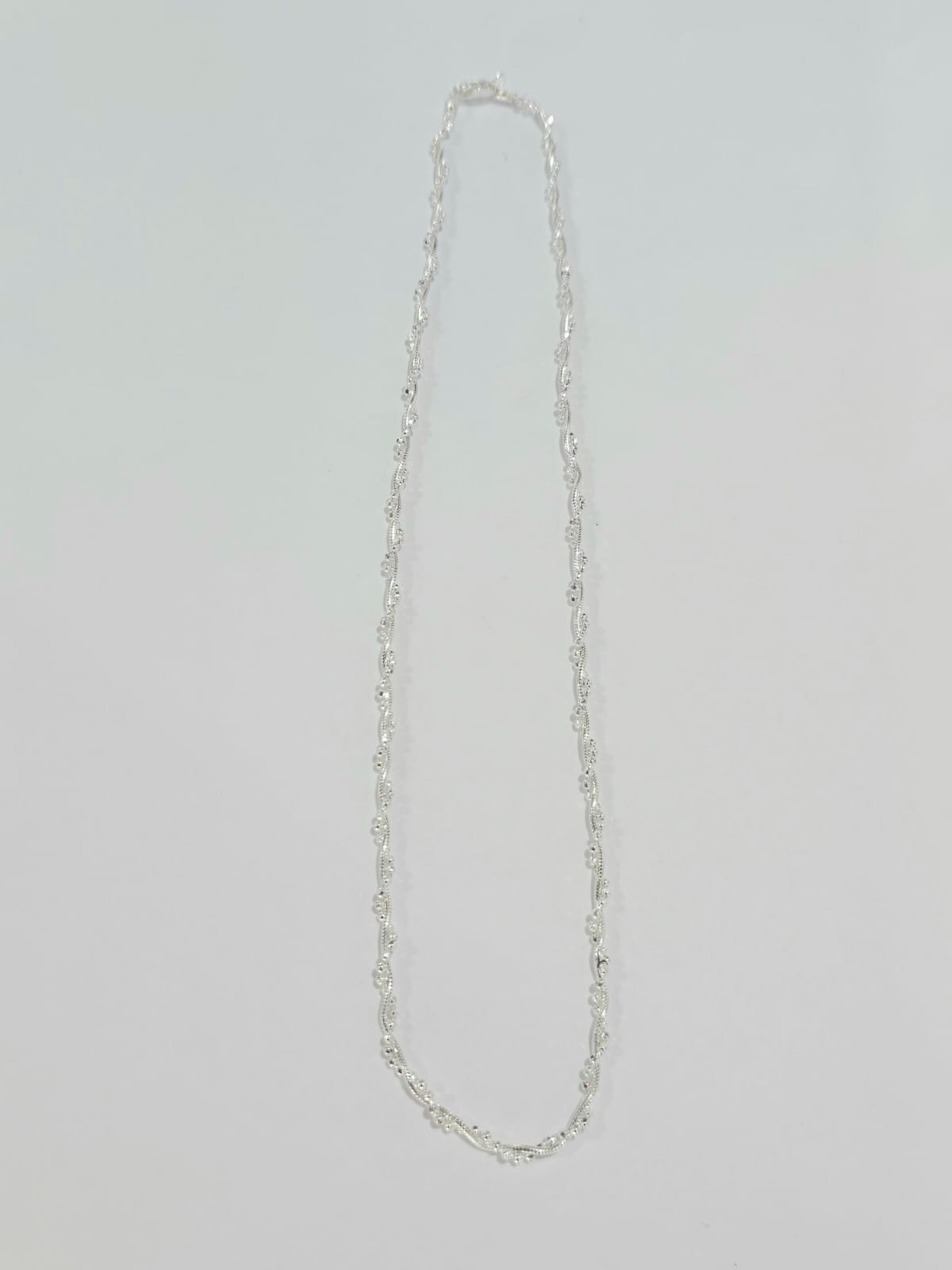 Gargantilla torsal combinada en plata .925 – 40 cm