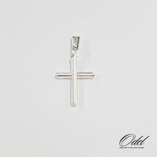 Dije de cruz liso sin Cristo en plata .925