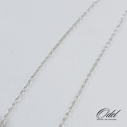 Cadena torsal en plata .925 – 50 cm