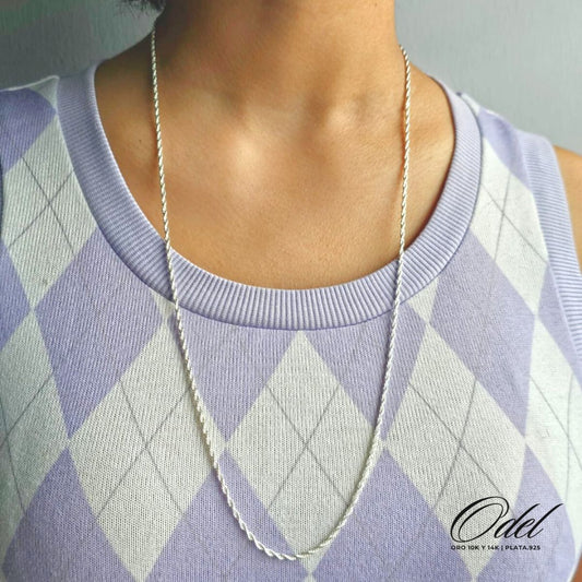 Cadena Torsal 70cm - Plata .925