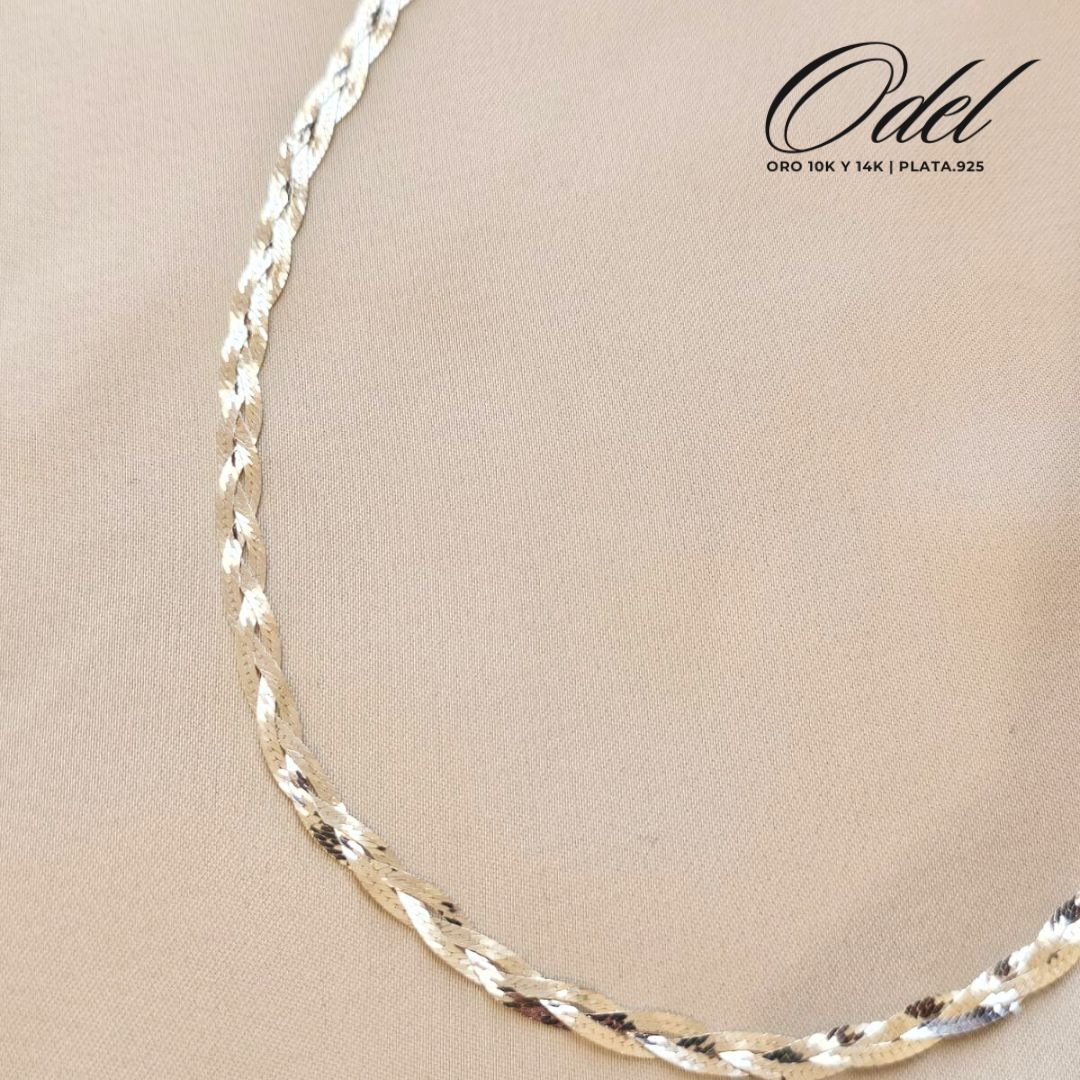 Collar trenzado en plata .925 – 45 cm