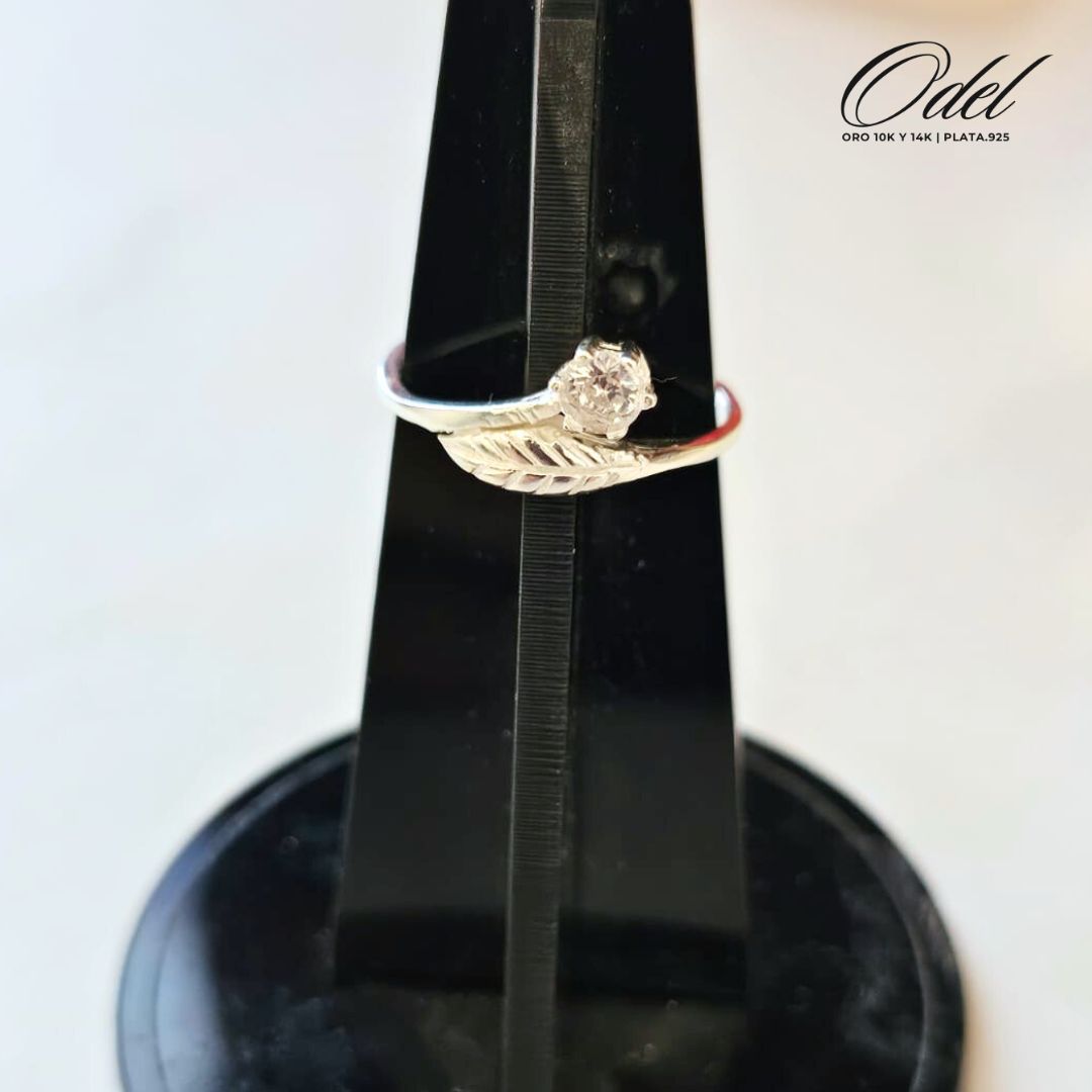 Anillo de compromiso promesa de Plata .925 - Modelo Rosa