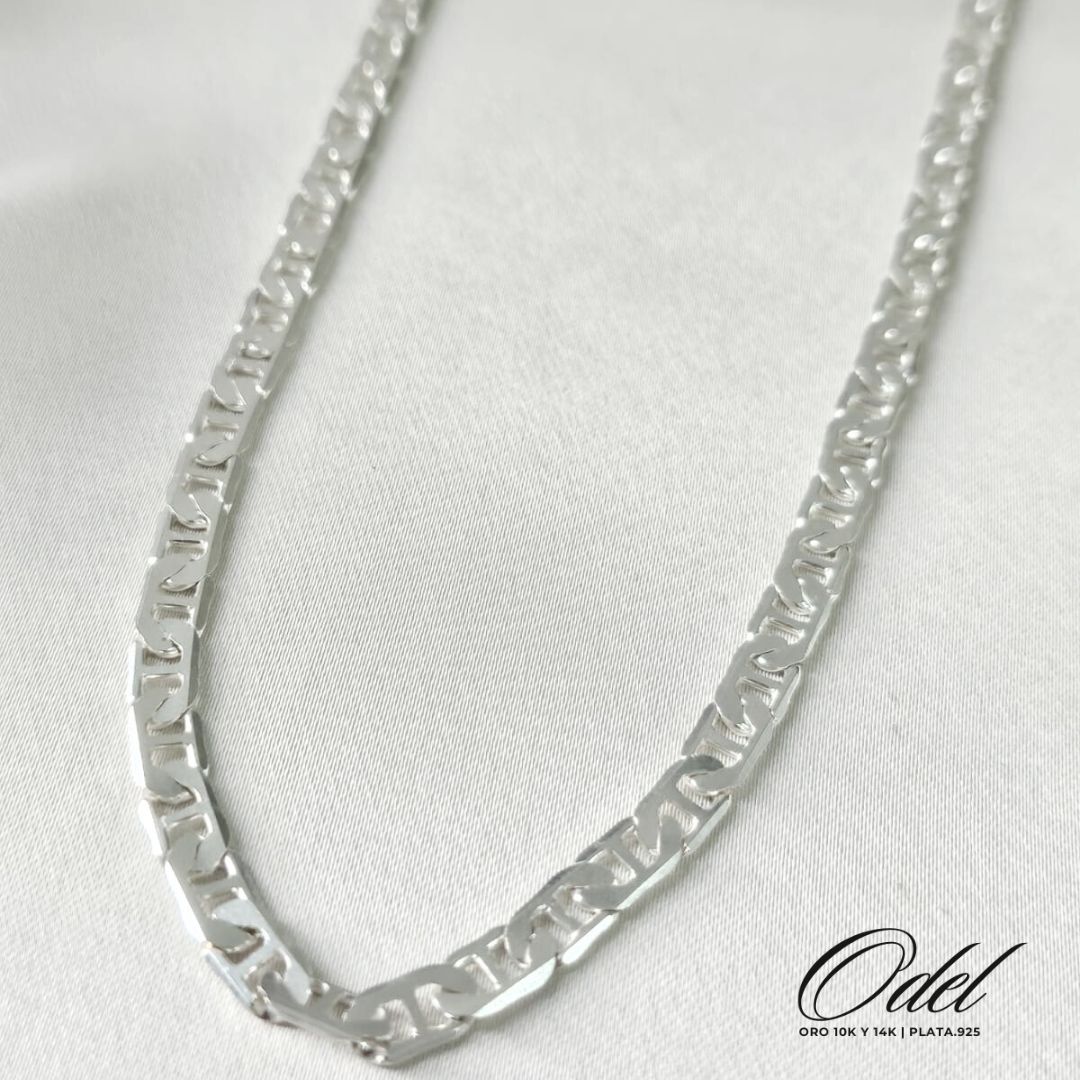 Cadena tipo Nudo Marino en plata .925 – diseño clásico y resistente