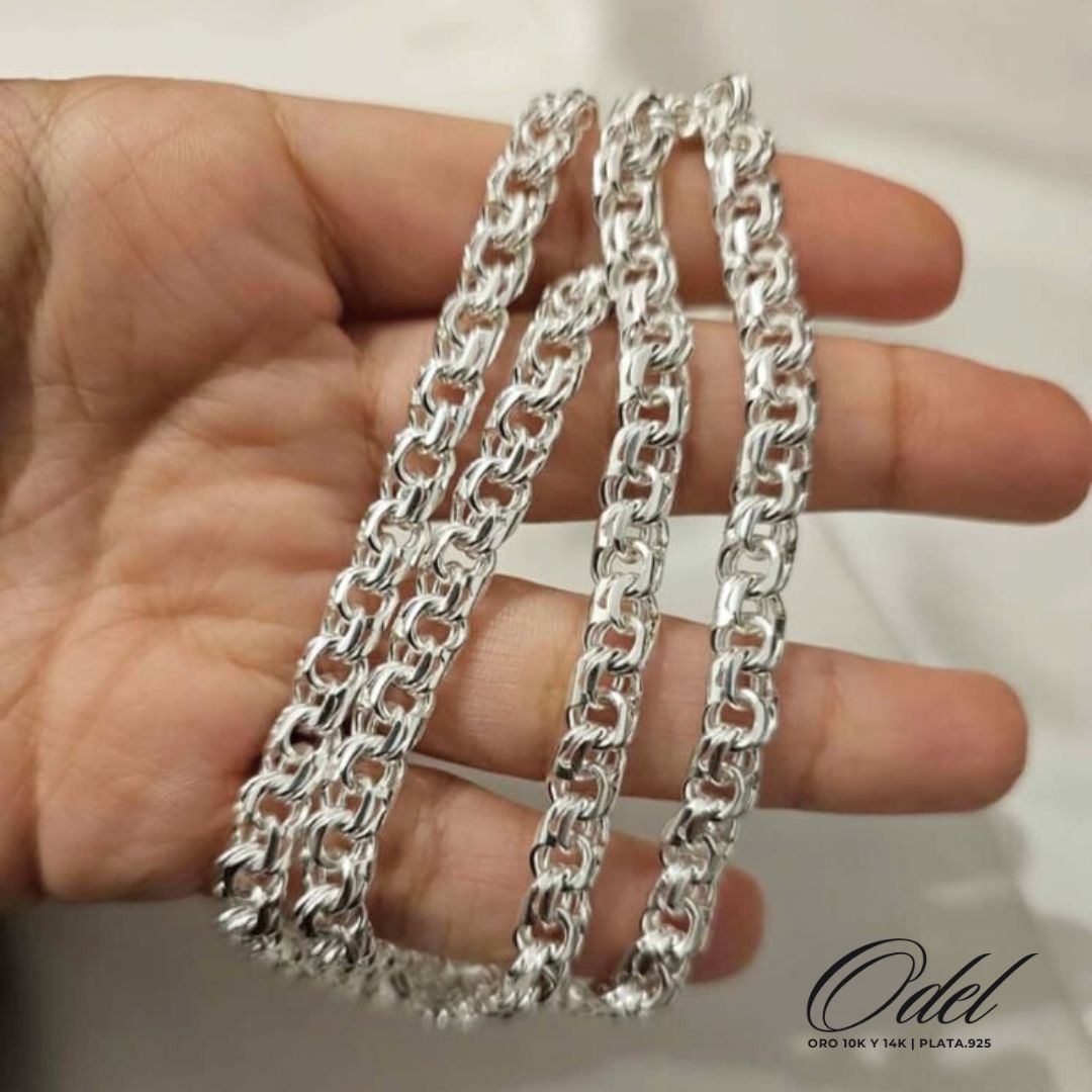 Cadena de Plata Tejido Chino - 50cm y 60cm
