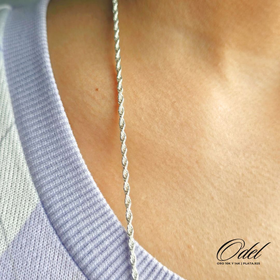 Cadena Torsal 70cm - Plata .925