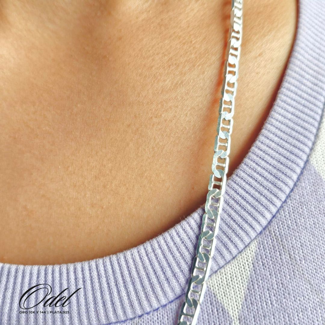 Cadena tipo Nudo Marino en plata .925 – diseño clásico y resistente