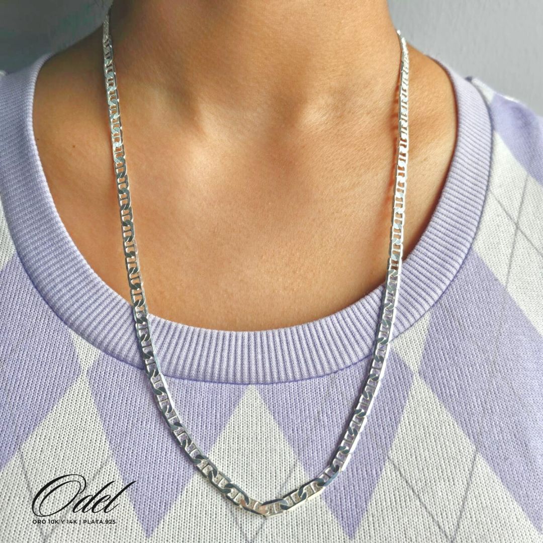 Cadena tipo Nudo Marino en plata .925 – diseño clásico y resistente