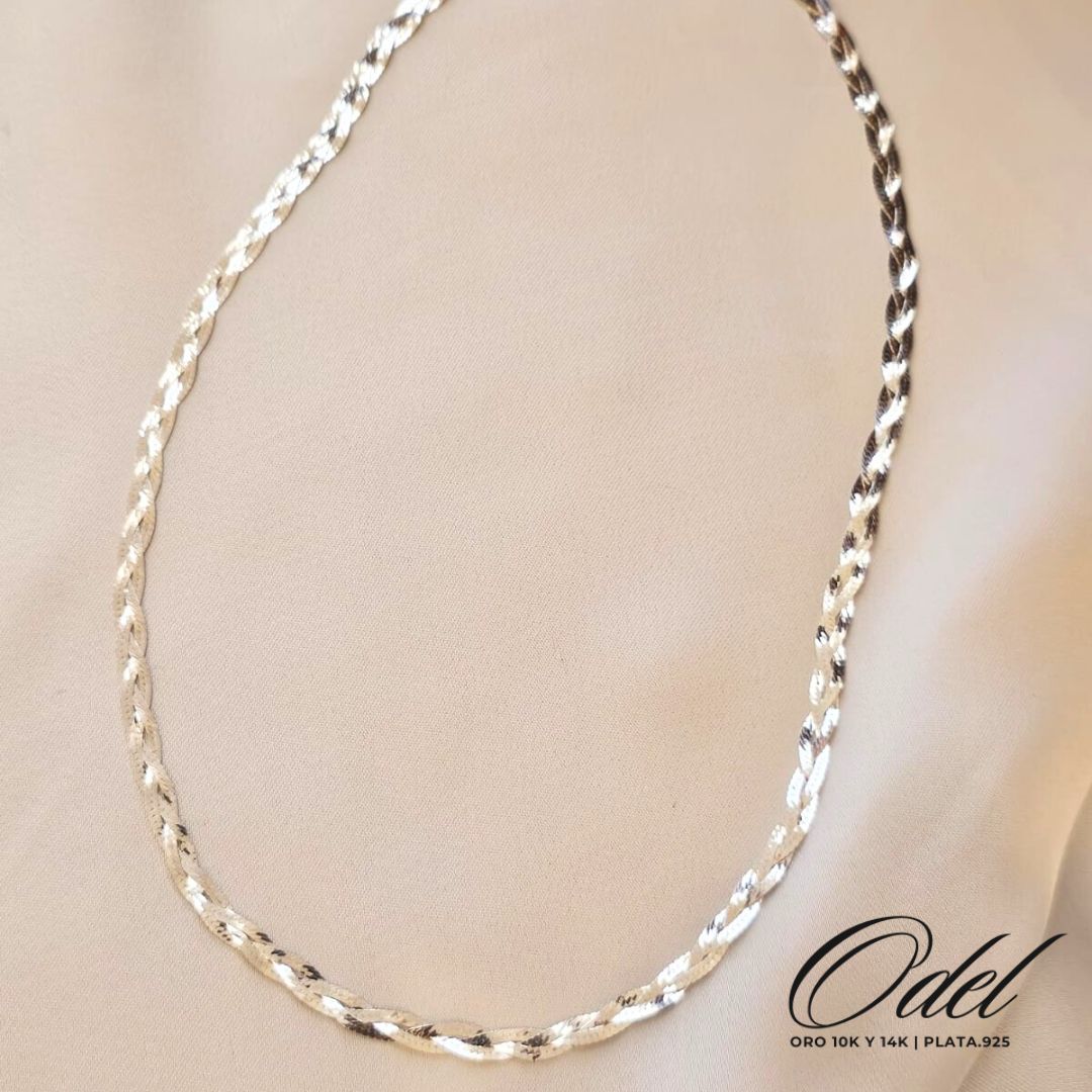 Collar trenzado en plata .925 – 45 cm