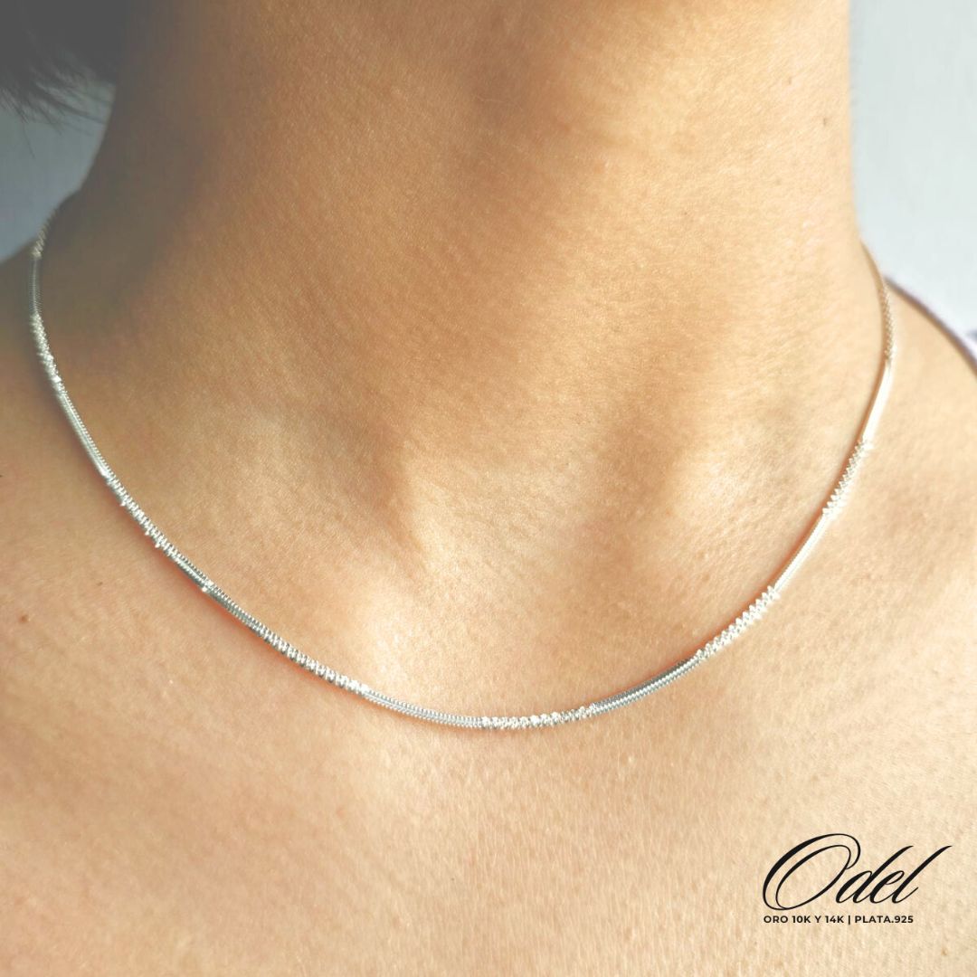 Gargantilla Figaro en plata .925 – 40 cm elegante y delgada