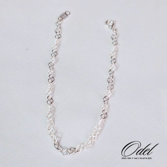 Pulsera de corazones en plata .925 – romántica y brillante