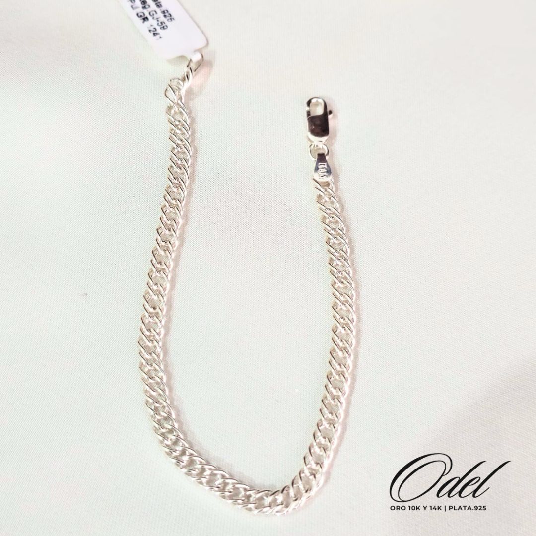 Pulso doble rombo Plata .925 para dama