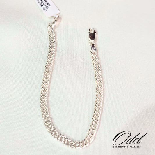 Pulso doble rombo Plata .925 para dama